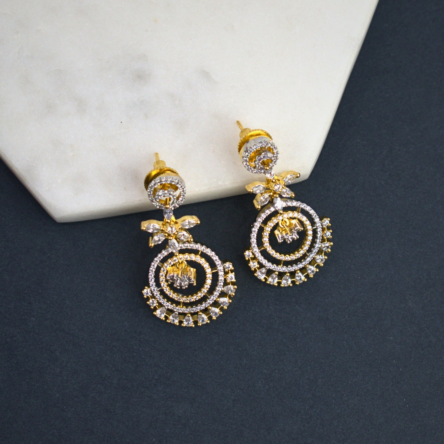 Udbhava Elegant CZ Necklace Set with Earrings