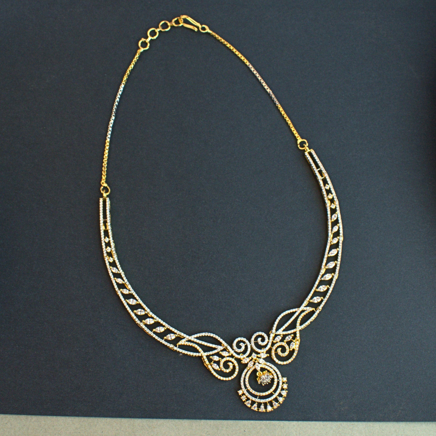 Udbhava Elegant CZ Necklace Set with Earrings