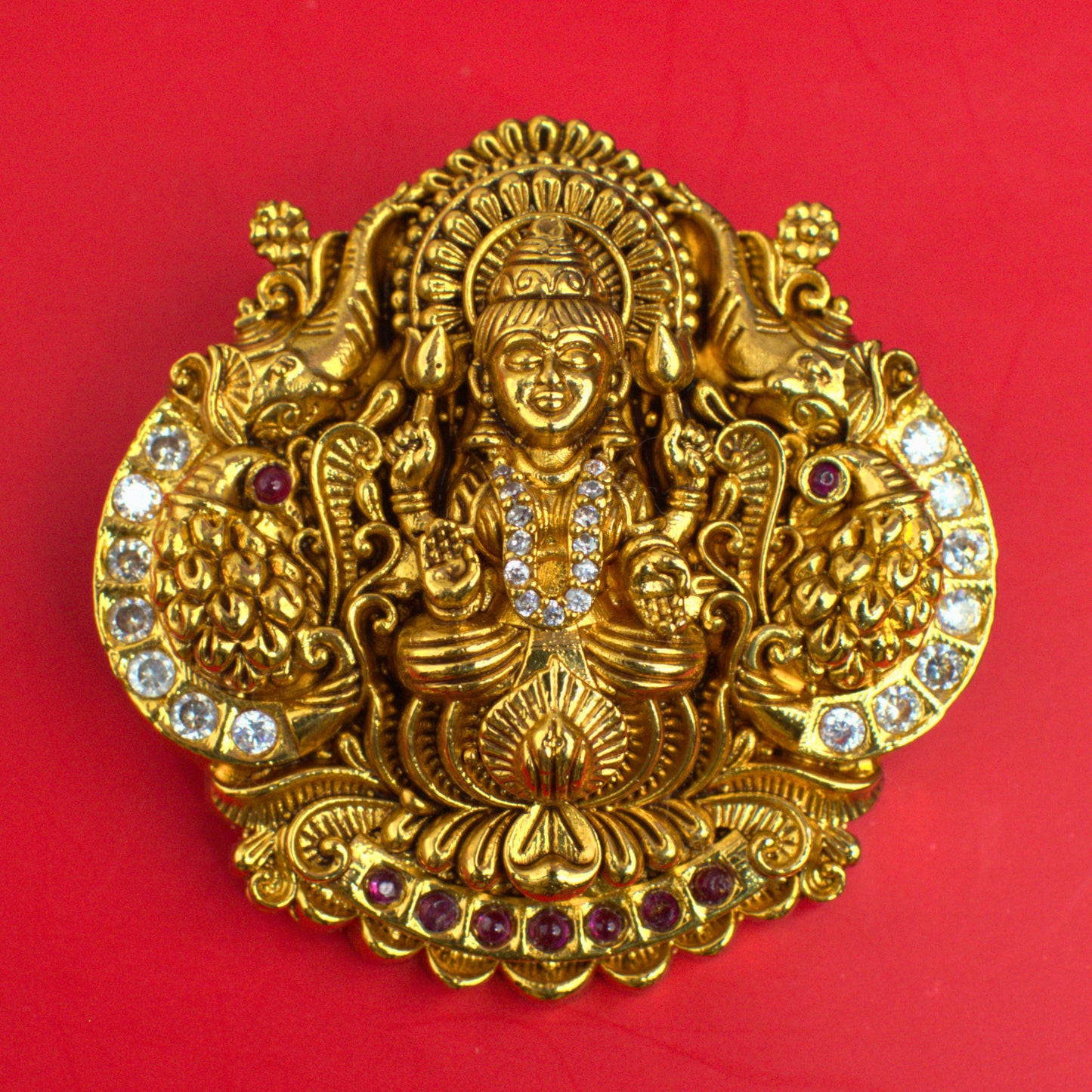 Udbhava Antique Finish Goddess Lakshmi Temple Pendant