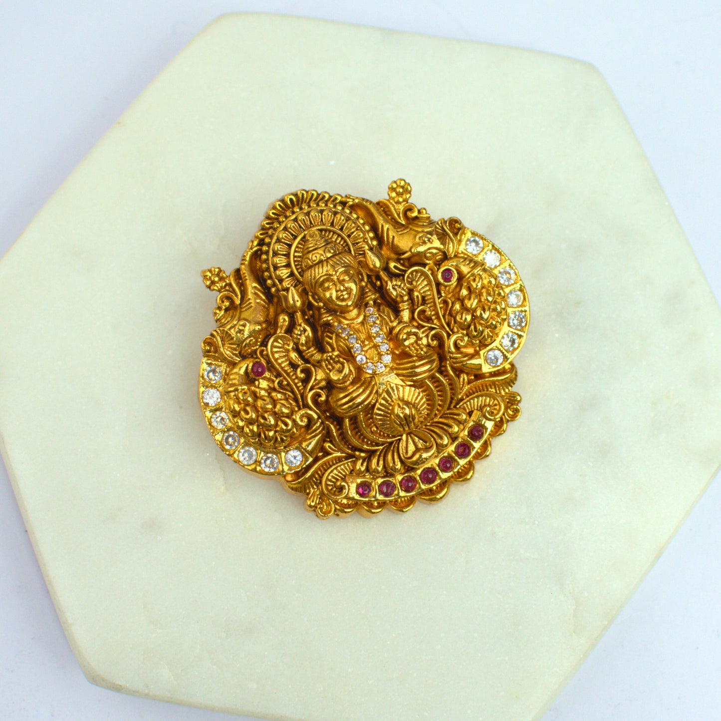 Udbhava Antique Finish Goddess Lakshmi Temple Pendant