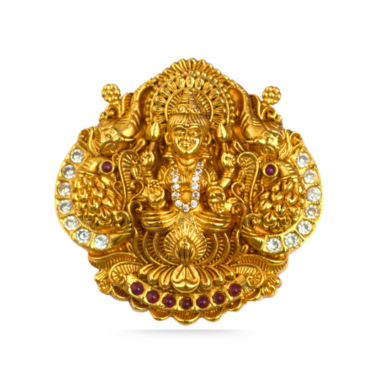 Nakshi Lakshmi Temple Pendant with CZ Stone Work