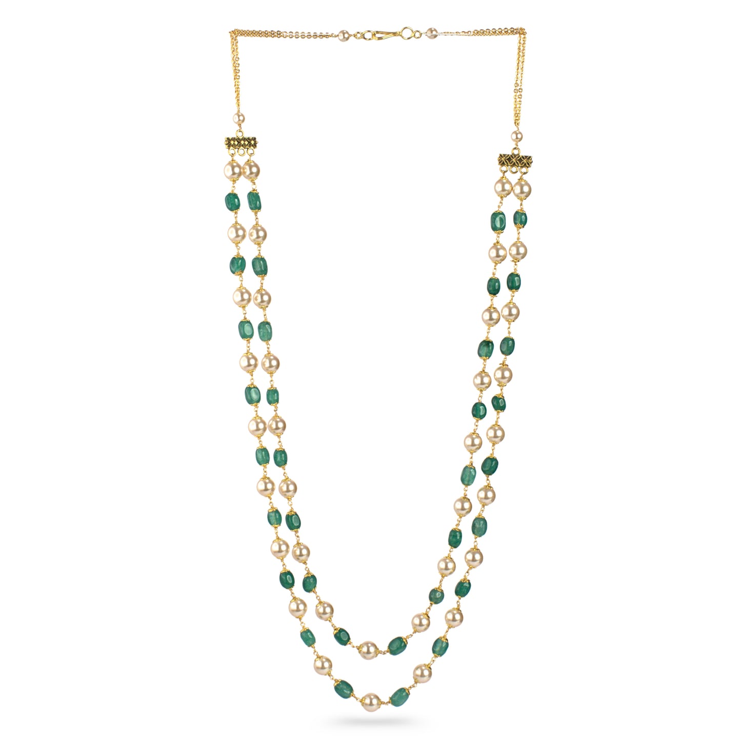 Two Layer Kattu Theega Handcrafted Beaded Necklace