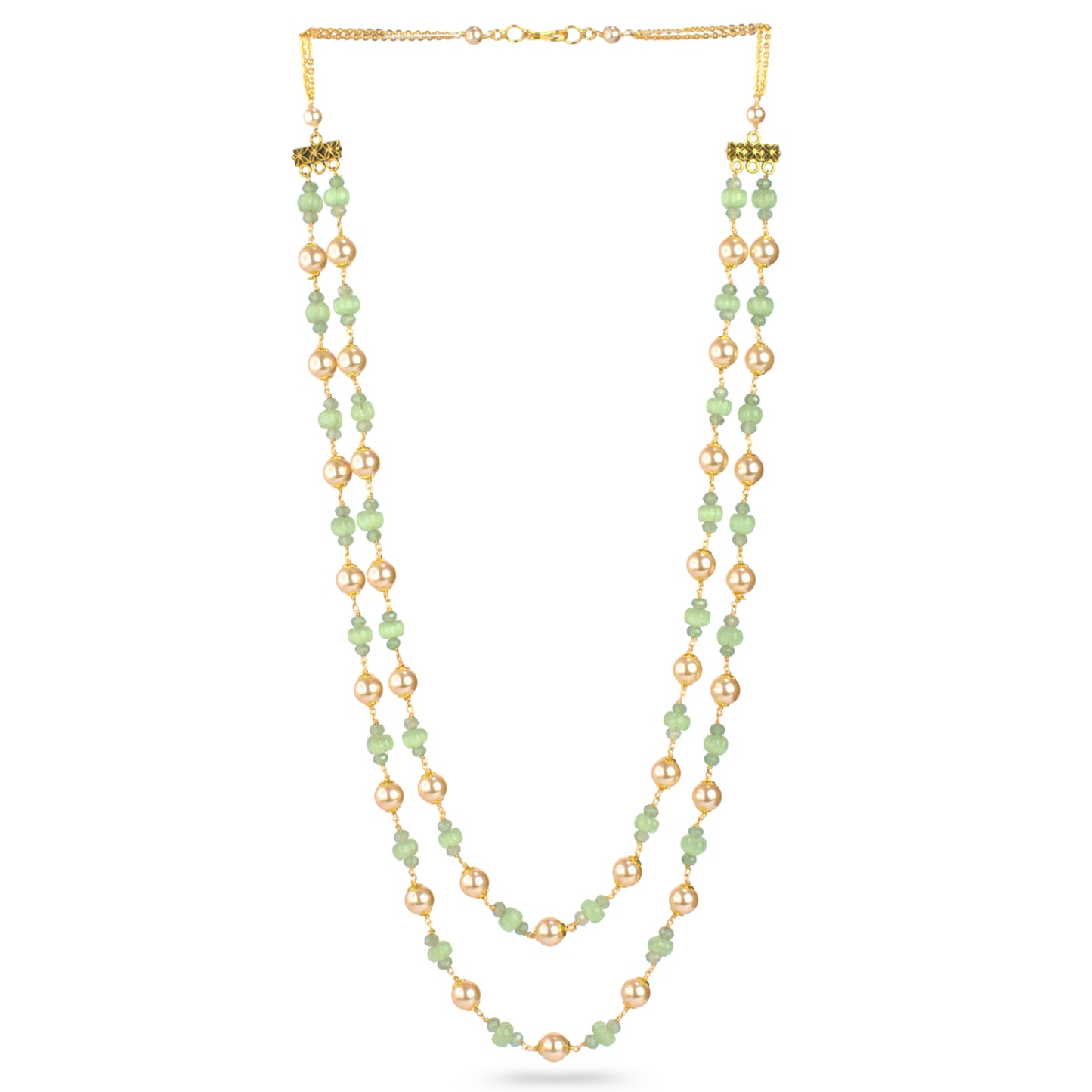 Two Layer Kattu Theega Handcrafted Beaded Necklace