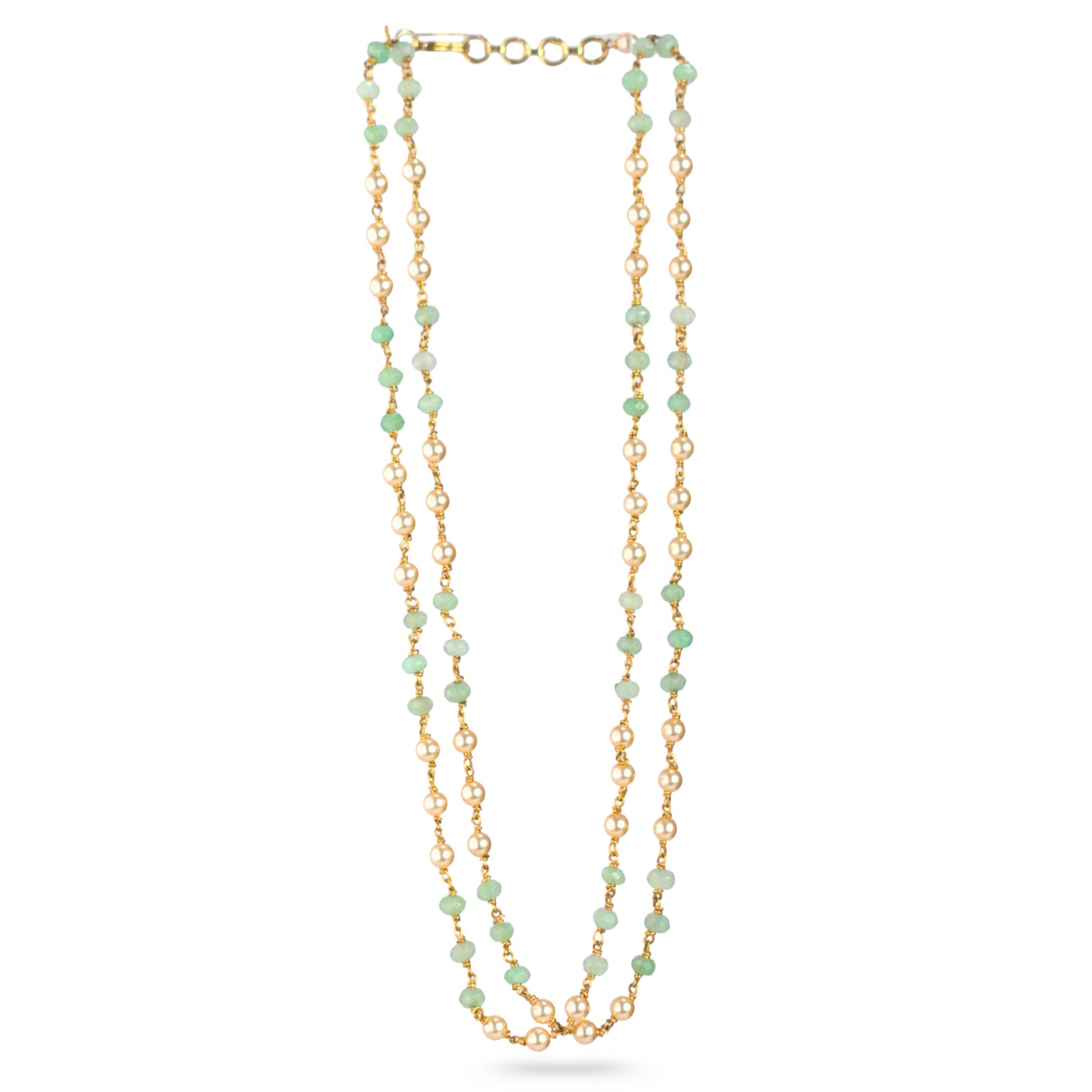 Two Layer Kattu Theega Handcrafted Beaded Necklace