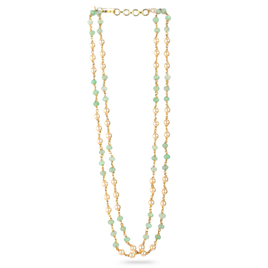 Two Layer Kattu Theega Handcrafted Beaded Necklace